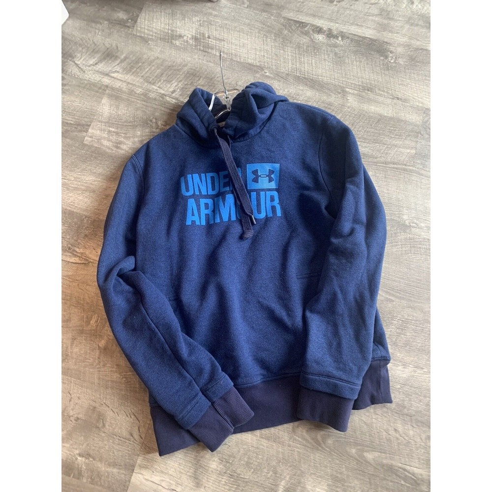 UNDER ARMOUR UA THREADBORNE FLEECE WOMEN'S HOODIE SIZE MEDIUM BLUE - Picture 6 of 11